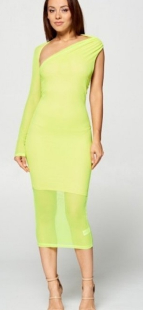 Neon green dress
